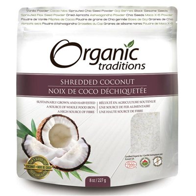 Organic Traditions Certified Organic Shredded Coconut 227gr