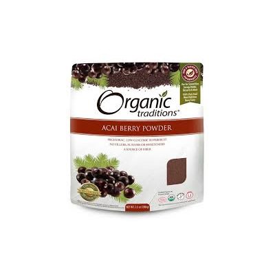 Organic Traditions Certified Organic Freeze Dried Acai Berry Powder 100gr